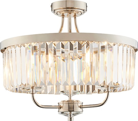 Endon 90264 - Lustre de teto sobreposto CHESTERFIELD 3xE14/6W/230V cromado brilhante