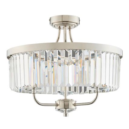 Endon 90264 - Lustre de teto sobreposto CHESTERFIELD 3xE14/6W/230V cromado brilhante