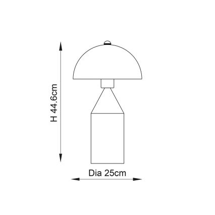 Endon 90522 - Candeeiro de mesa NOVA 1xE27/60W/230V latão