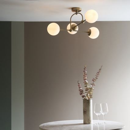 Endon 90843 - Lustre de tecto de montagem superficial ONTARIO 4xE14/7W/230V latão