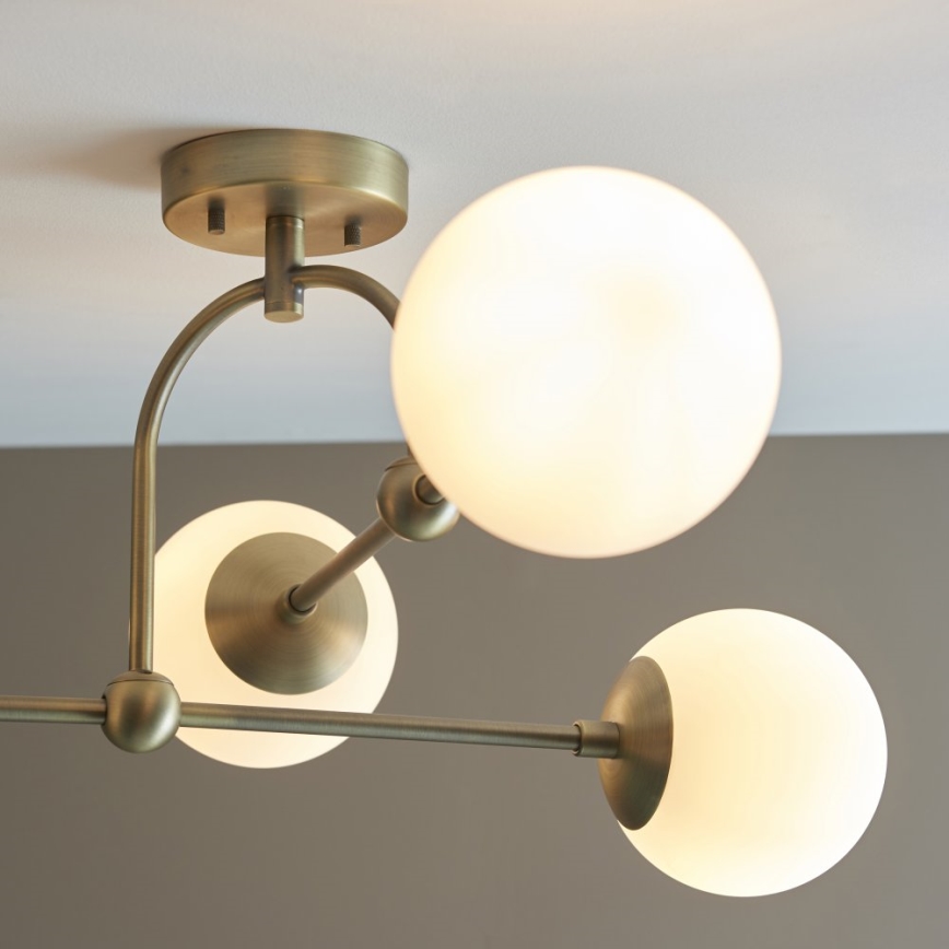 Endon 90843 - Lustre de tecto de montagem superficial ONTARIO 4xE14/7W/230V latão