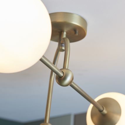 Endon 90843 - Lustre de tecto de montagem superficial ONTARIO 4xE14/7W/230V latão