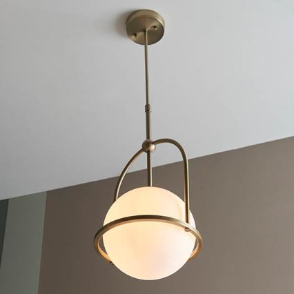 Endon 90844 - Lustre de haste ONTARIO 1xE27/10W/230V latão