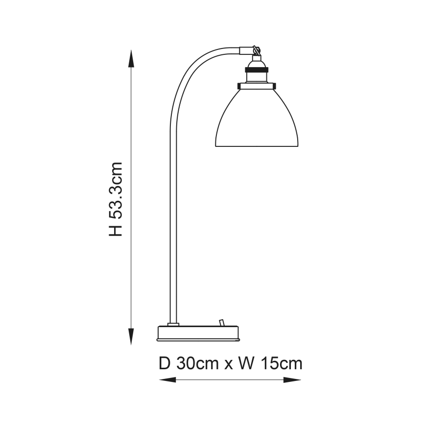 Endon 91740 - Candeeiro de mesa HANSEN 1xE14/40W/230V cromado mate