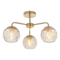 Endon 91968 - Plafon DIMPLE 3xE14/25W/230V dourado/bege fumê