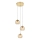Endon 91971 - Lustre em cabo DIMPLE 3xE14/7W/230V dourado/bege fumê