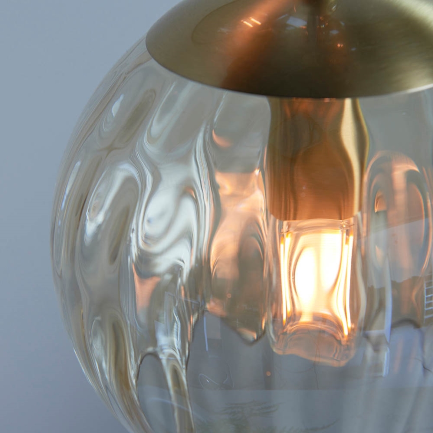 Endon 91971 - Lustre em cabo DIMPLE 3xE14/7W/230V dourado/bege fumê
