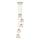 Endon 91972 - Lustre suspenso com cabo DIMPLE 5xE14/7W/230V dourado/bege fumê