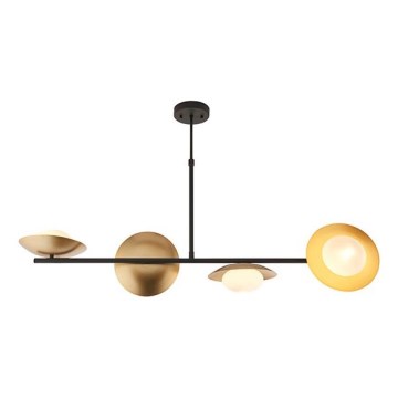 Endon 92036 - Lustre suspenso por cabo RUFFLE 4xG9/3W/230V latão/preto