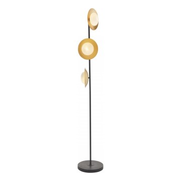Endon 92039 - Candeeiro de chão RUFFLE 3xG9/3W/230V preto/dourado