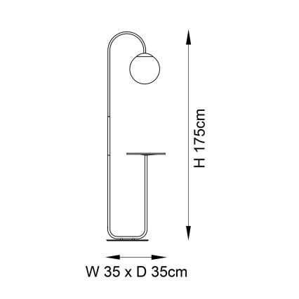 Endon 92424 - Candeeiro de pé HALO 1xE14/7W/230V preto