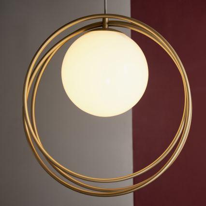 Endon 92488 - Pendente com cabo EMILIO 1xE27/10W/230V dourado
