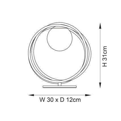 Endon 92491 - Candeeiro de mesa EMILIO 1xG9/3W/230V dourado