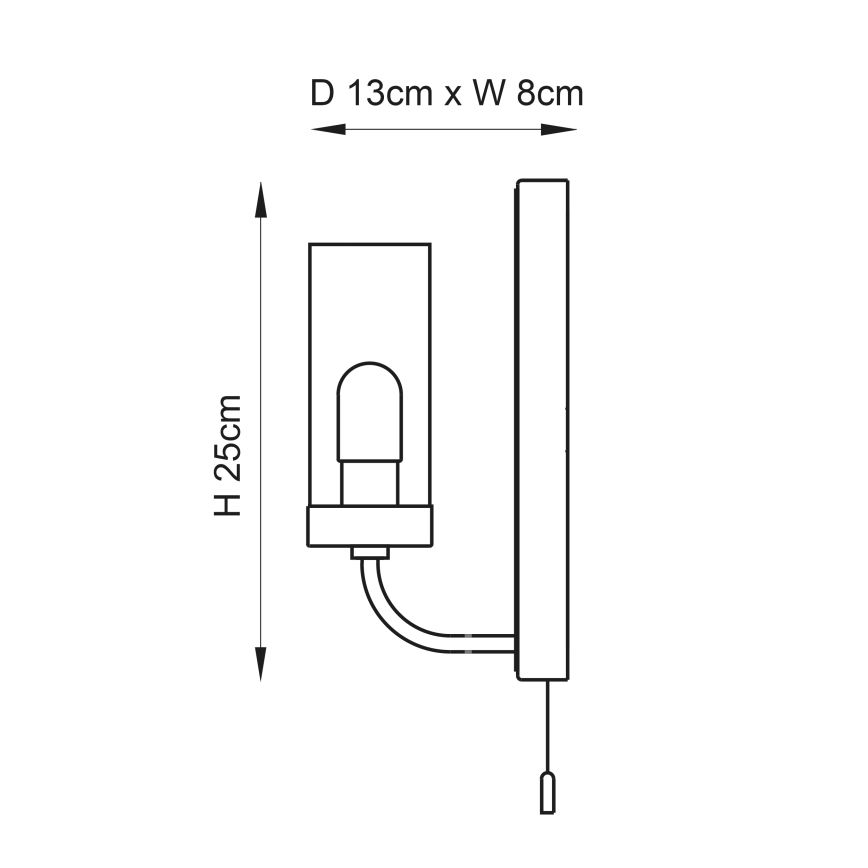 Endon 92960 - Aplique de parede para casa de banho EDREA 1xG9/3W/230V IP44 cromado brilhante