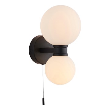 Endon 93523 - Aplique de parede para casa de banho PULSA 2xG9/3W/230V IP44 preto