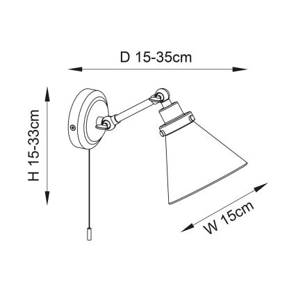 Endon 93854 - Foco de parede para casa de banho FARADAY 1xG9/3W/230V IP44 dourado