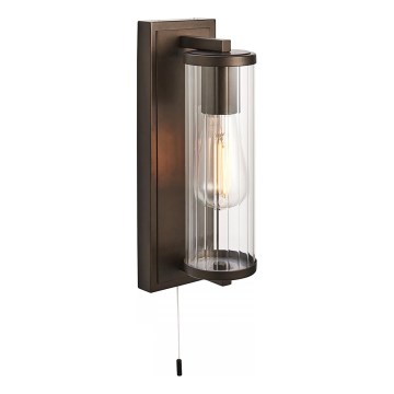 Endon 94077 - Iluminação de parede para casa de banho TAYLOR 1xE27/10W/230V IP44 castanho