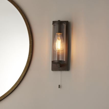Endon 94077 - Iluminação de parede para casa de banho TAYLOR 1xE27/10W/230V IP44 castanho