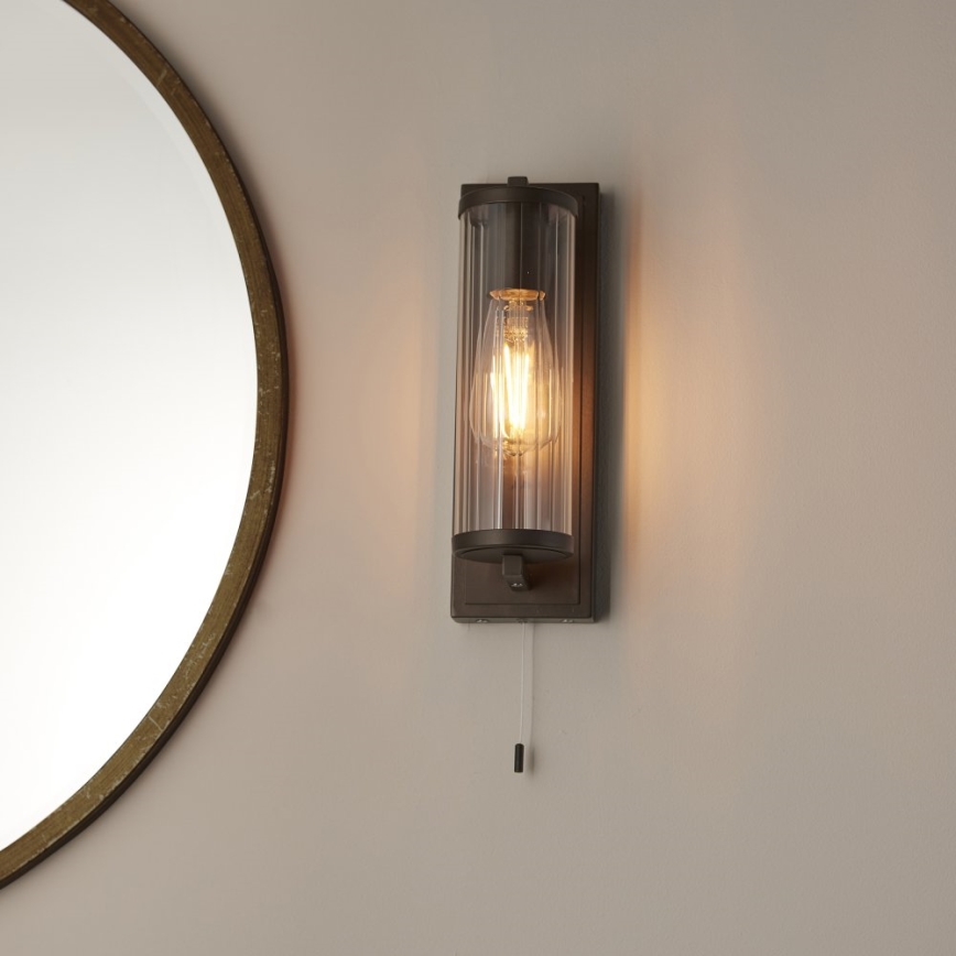 Endon 94077 - Iluminação de parede para casa de banho TAYLOR 1xE27/10W/230V IP44 castanho