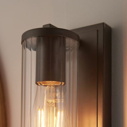 Endon 94077 - Iluminação de parede para casa de banho TAYLOR 1xE27/10W/230V IP44 castanho