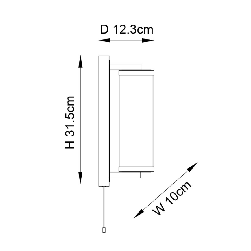 Endon 94077 - Iluminação de parede para casa de banho TAYLOR 1xE27/10W/230V IP44 castanho