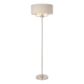 Endon 94359 - Candeeiro de chão HIGHCLERE 3xE14/40W/230V bege/cromado brilhante diâmetro 47 cm