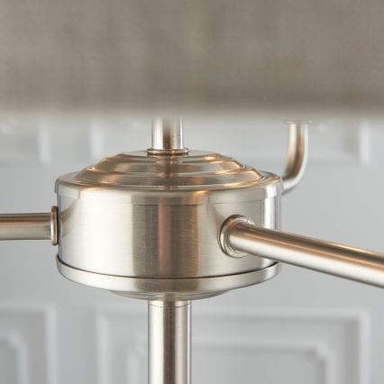 Endon 94359 - Candeeiro de chão HIGHCLERE 3xE14/40W/230V bege/cromado brilhante diâmetro 47 cm