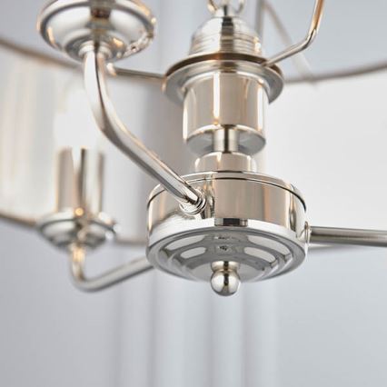 Endon 94377 - Candeeiro suspenso HIGHCLERE 3xE14/40W/230V cinzento/cromado brilhante