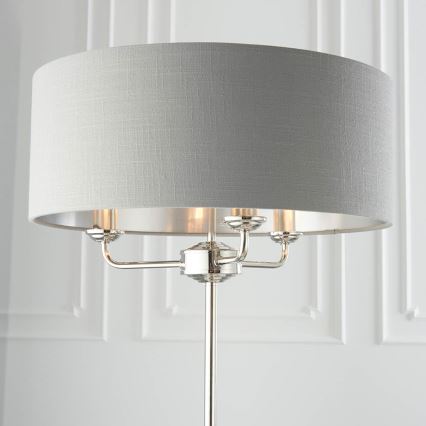 Endon 94378 - Candeeiro de chão HIGHCLERE 1xE14/40W/230V cinzento/cromado brilhante