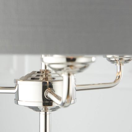 Endon 94378 - Candeeiro de chão HIGHCLERE 1xE14/40W/230V cinzento/cromado brilhante