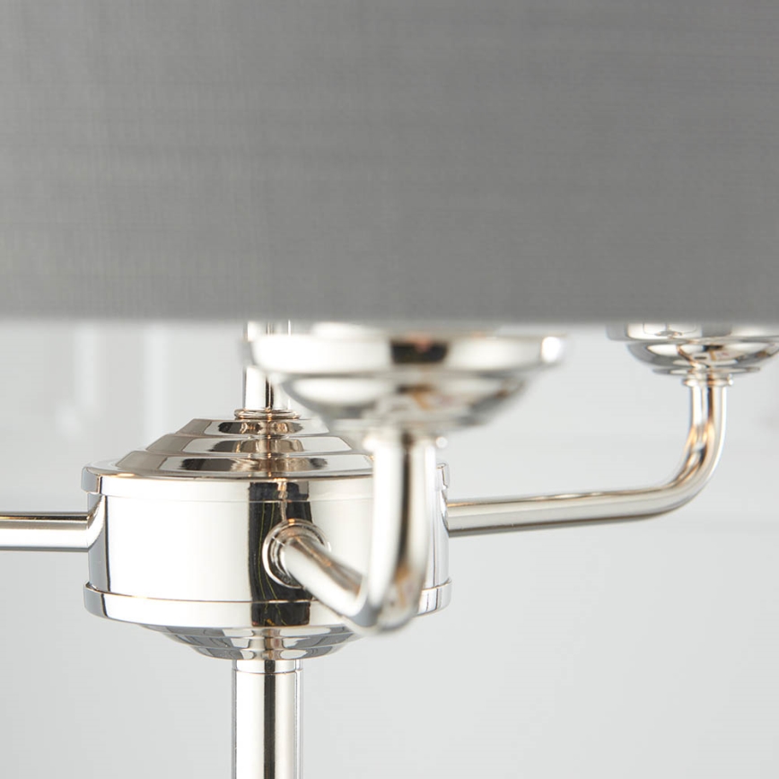 Endon 94378 - Candeeiro de chão HIGHCLERE 1xE14/40W/230V cinzento/cromado brilhante