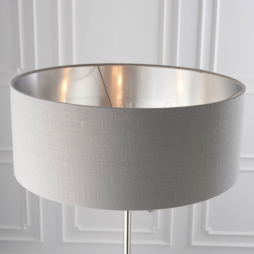 Endon 94378 - Candeeiro de chão HIGHCLERE 1xE14/40W/230V cinzento/cromado brilhante