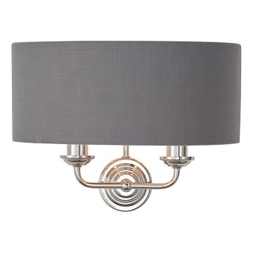 Endon 94406 - Iluminação de parede HIGHCLERE 2xE14/40W/230V cinzento escuro/cromado brilhante