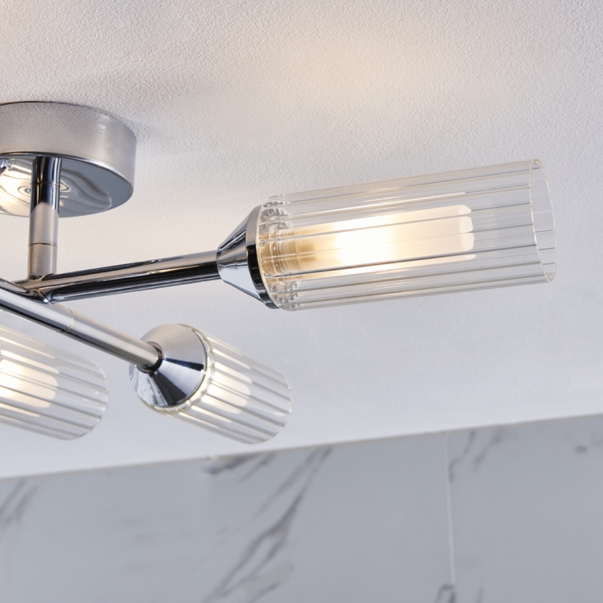 Endon 95045 - Candeeiro integrado para casa de banho NATORI 6xG9/3W/230V IP44 cromado brilhante