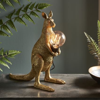 Endon 95075 - Candeeiro de mesa KANGAROO 1xE27/10W/230V dourado