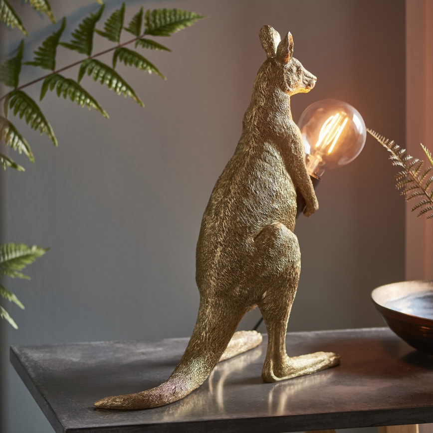 Endon 95075 - Candeeiro de mesa KANGAROO 1xE27/10W/230V dourado