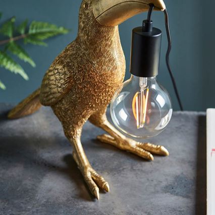 Endon 95077 - Candeeiro de mesa TOCO TOUCAN 1xE27/10W/230V dourado