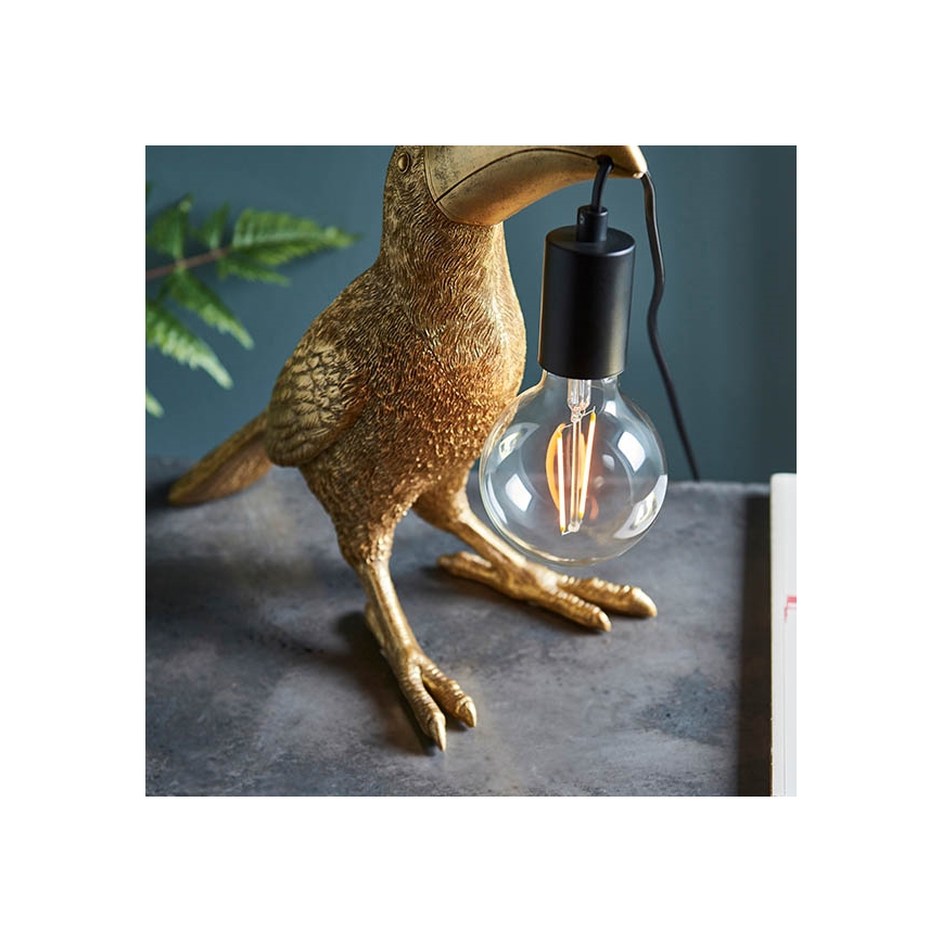 Endon 95077 - Candeeiro de mesa TOCO TOUCAN 1xE27/10W/230V dourado