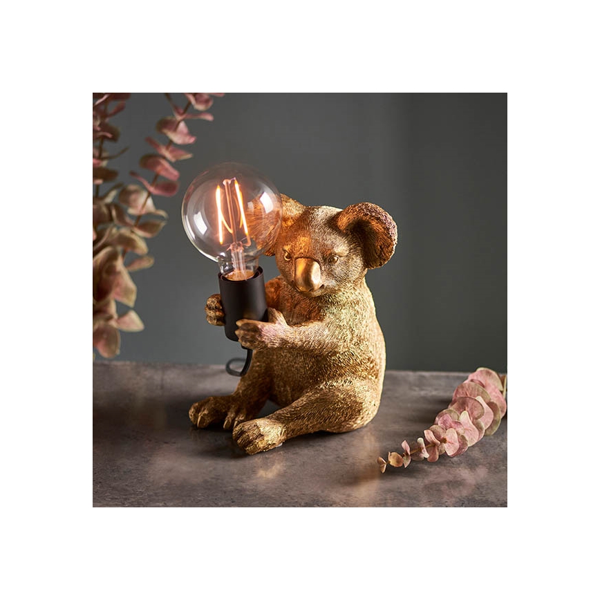 Endon 95082 - Candeeiro de mesa KOALA 1xE27/10W/230V dourado