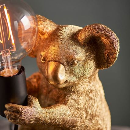 Endon 95082 - Candeeiro de mesa KOALA 1xE27/10W/230V dourado