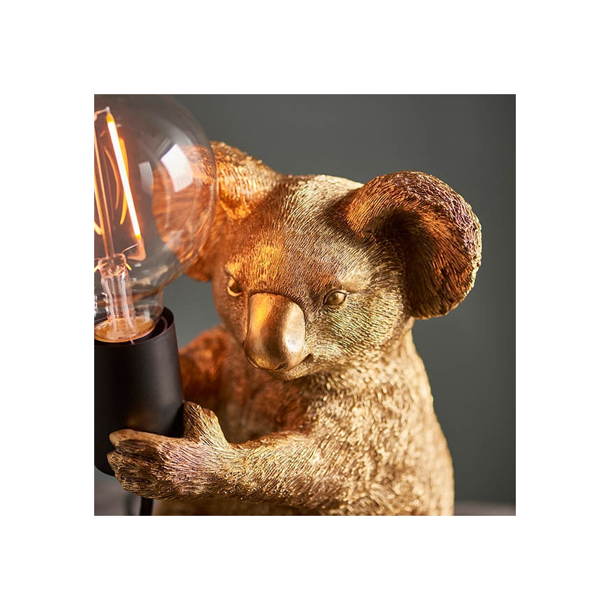 Endon 95082 - Candeeiro de mesa KOALA 1xE27/10W/230V dourado