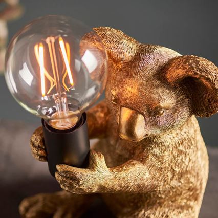 Endon 95082 - Candeeiro de mesa KOALA 1xE27/10W/230V dourado