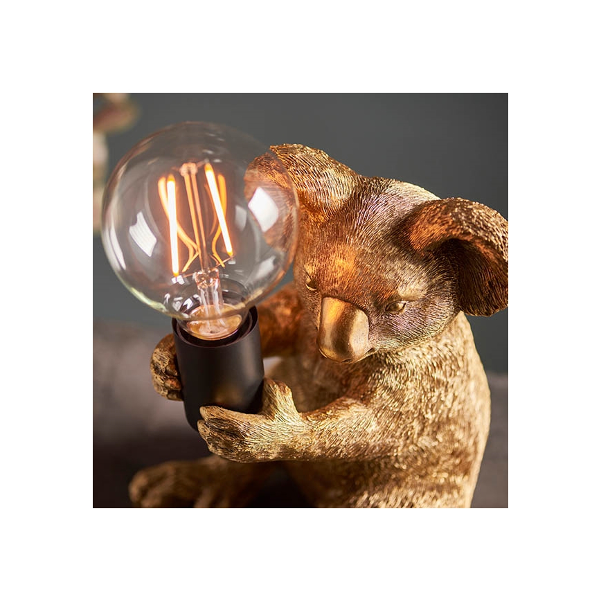 Endon 95082 - Candeeiro de mesa KOALA 1xE27/10W/230V dourado
