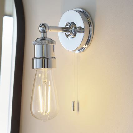 Endon 95505 - Aplique de parede para casa de banho MILLER 1xE27/6W/230V IP44 cromado brilhante