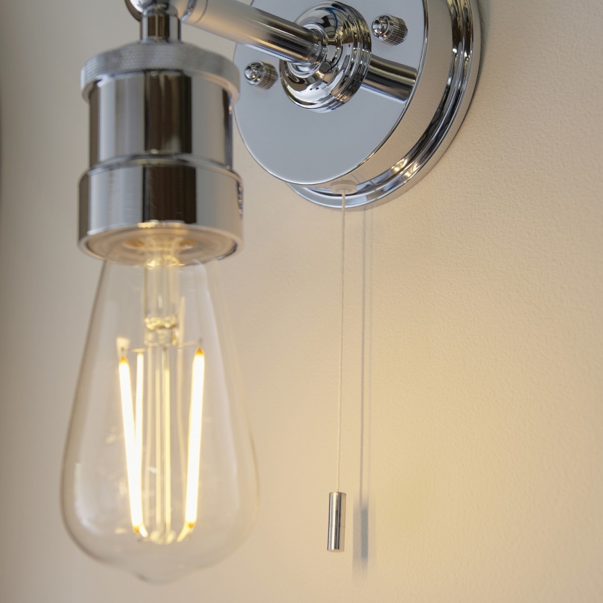 Endon 95505 - Aplique de parede para casa de banho MILLER 1xE27/6W/230V IP44 cromado brilhante