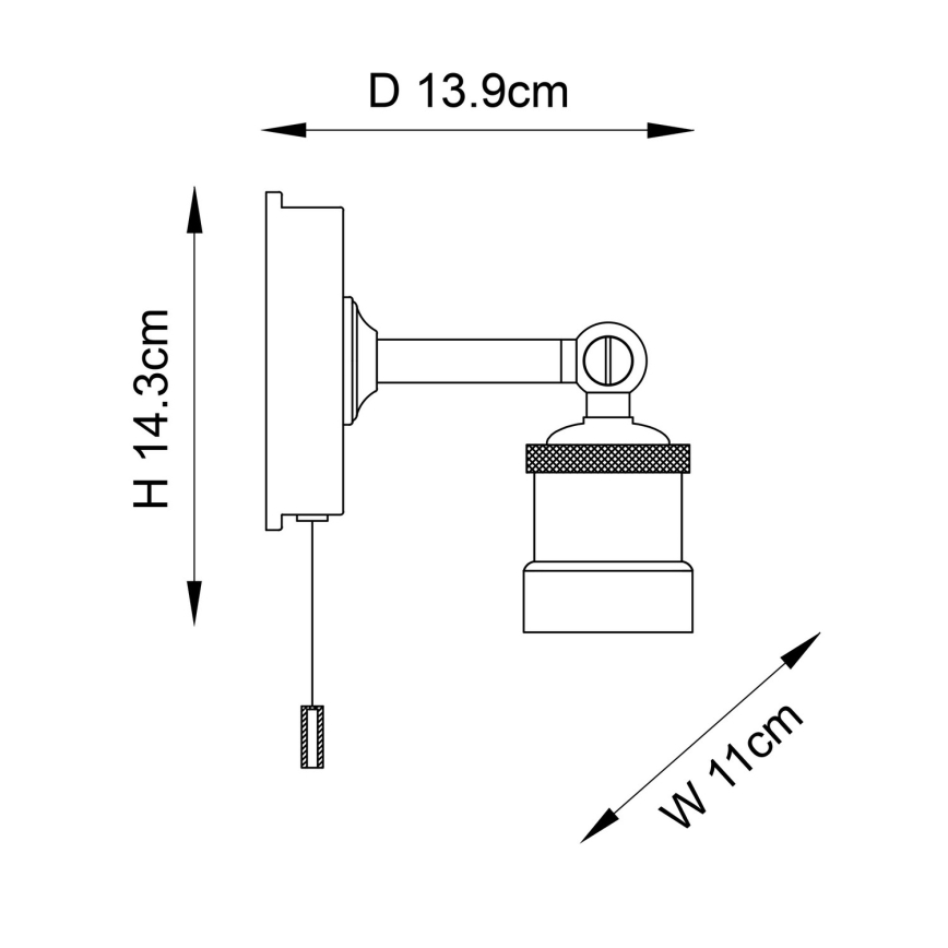 Endon 95505 - Aplique de parede para casa de banho MILLER 1xE27/6W/230V IP44 cromado brilhante