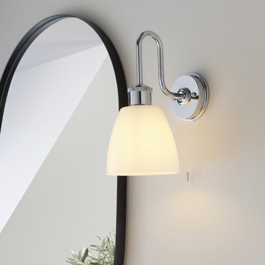 Endon 95506 - Aplique de parede para casa de banho PIPER 1xE27/10W/230V IP44 cromado brilhante