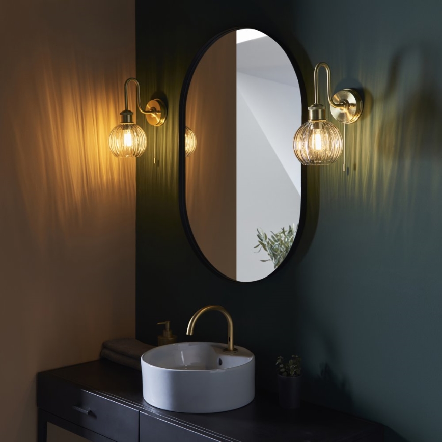 Endon 95507 - Iluminação de parede para casa de banho KENDALL 1xE27/10W/230V IP44 latão
