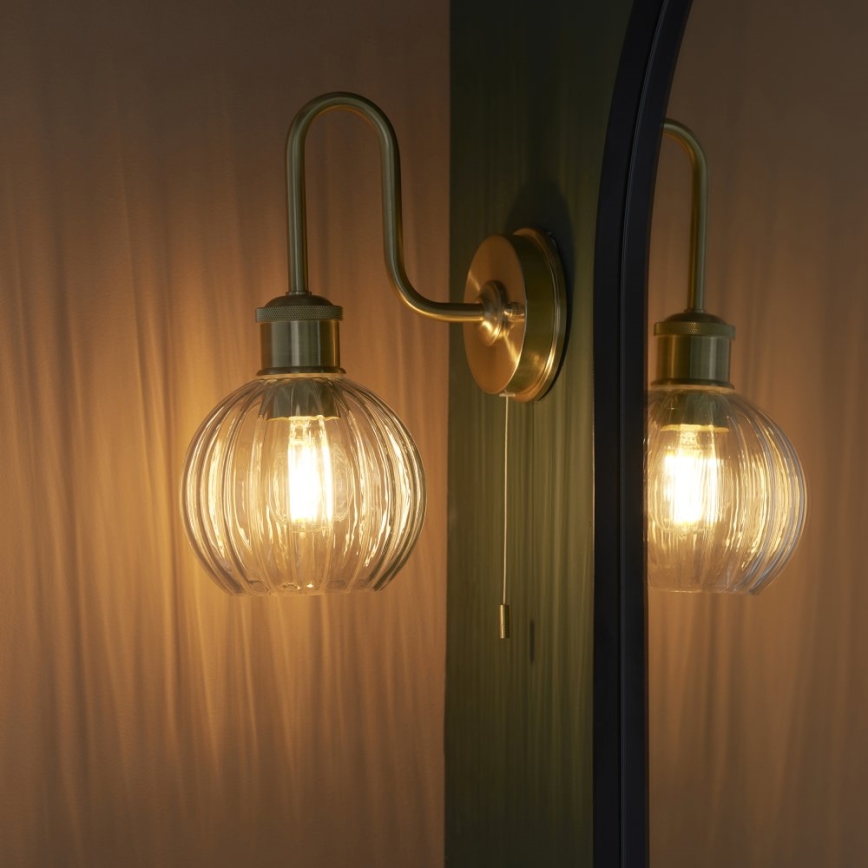 Endon 95507 - Iluminação de parede para casa de banho KENDALL 1xE27/10W/230V IP44 latão