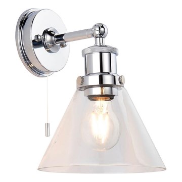 Endon 95513- Aplique de parede para casa de banho com foco TOULON 1xE27/10W/230V IP44 cromo brilhante